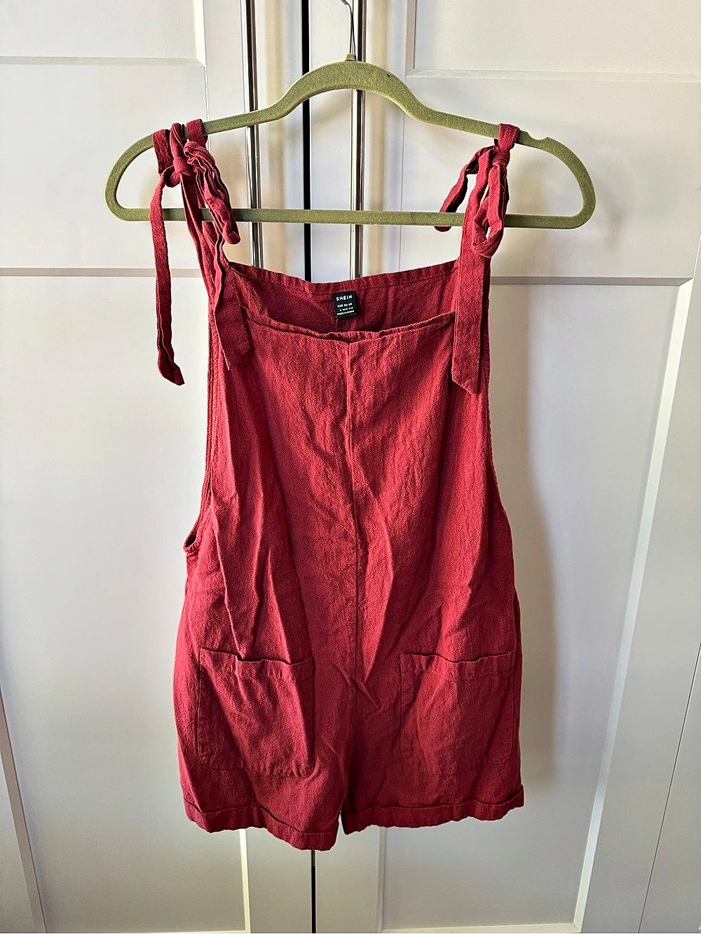 SHEIN Red Romper Size Large Like New